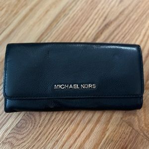 Black Leather Michael Kors Wallet